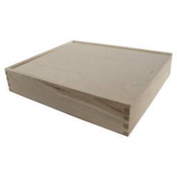 Woodeedoo Unfinished Wooden Photo Storage Box For 10X8' Prints With Sliding Lid Ideal For Crafts Memories Gifts 33.5 X 28 X 6 Cm - thumbnail 7