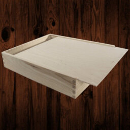 Woodeedoo Unfinished Wooden Photo Storage Box For 10X8' Prints With Sliding Lid Ideal For Crafts Memories Gifts 33.5 X 28 X 6 Cm - thumbnail 1