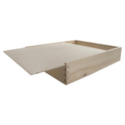 Woodeedoo Unfinished Wooden Photo Storage Box For 10X8' Prints With Sliding Lid Ideal For Crafts Memories Gifts 33.5 X 28 X 6 Cm - thumbnail 4