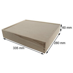 Woodeedoo Unfinished Wooden Photo Storage Box For 10X8' Prints With Sliding Lid Ideal For Crafts Memories Gifts 33.5 X 28 X 6 Cm - thumbnail 9