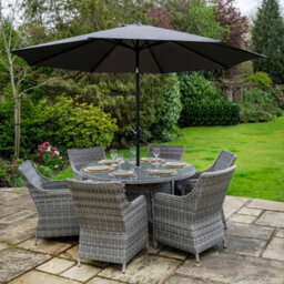 Sh&g 3M Steel Crank And Tilt Parasol - Dark Grey - thumbnail 5
