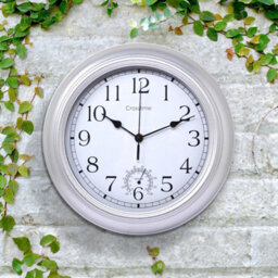 Silver Wall Clock 12 Inch Waterproof Retro Vintage Design Battery Operated With Slient Quartz Movement 30Cm - thumbnail 2