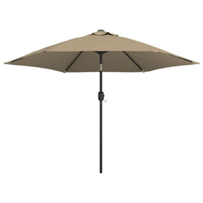 Berkfield Outdoor Parasol With Metal Pole 300 Cm Taupe - image 1