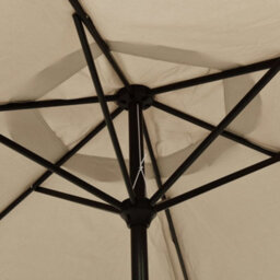Berkfield Outdoor Parasol With Metal Pole 300 Cm Taupe - thumbnail 4