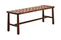 Buttercup Farm Inca Strapped Bench - Wood/textile - L43 X W124 X H48 Cm - Brown - thumbnail 3