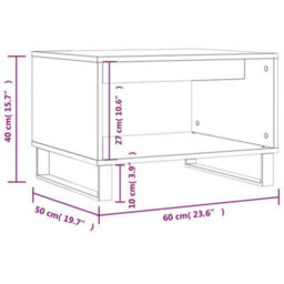 Berkfield Coffee Table Sonoma Oak 60X50X40 Cm Engineered Wood - thumbnail 9
