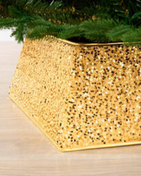 Werchristmas 36 Cm Gold Square Sequin Christmas Tree Collar - thumbnail 3