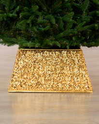 Werchristmas 36 Cm Gold Square Sequin Christmas Tree Collar - thumbnail 2