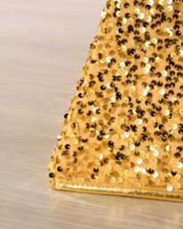Werchristmas 36 Cm Gold Square Sequin Christmas Tree Collar - thumbnail 4