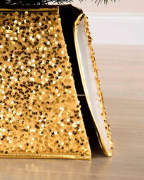 Werchristmas 36 Cm Gold Square Sequin Christmas Tree Collar - thumbnail 5