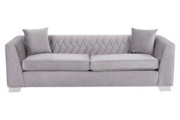 Orsina Rashika 3 Seat Grey Velvet Sofa - thumbnail 6