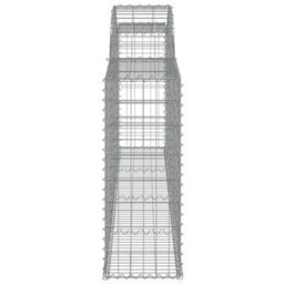 Berkfield Arched Gabion Baskets 4 Pcs 300X30X80/100 Cm Galvanised Iron - thumbnail 5