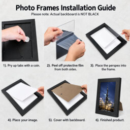 A4 Black Thin Picture Frames For Posters And Wall Display - thumbnail 3