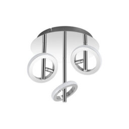 Cosylyte Holdon 3 Ring Drop Rod Integrated Led Modern Ceiling Spotlight - Chrome - thumbnail 4