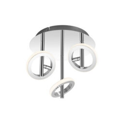 Cosylyte Holdon 3 Ring Drop Rod Integrated Led Modern Ceiling Spotlight - Chrome - thumbnail 3