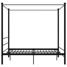 Berkfield Canopy Bed Frame Black Metal 160X200 Cm - thumbnail 3