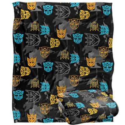 Transformers Repeat Logo Blanket White (One Size) - image 1