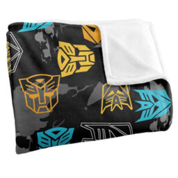 Transformers Repeat Logo Blanket White (One Size) - thumbnail 3