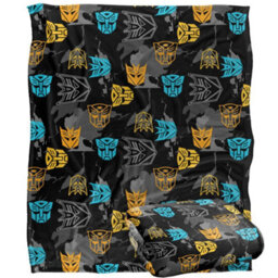 Transformers Repeat Logo Blanket White (One Size) - thumbnail 1