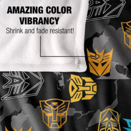 Transformers Repeat Logo Blanket White (One Size) - thumbnail 4