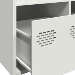Berkfield Sideboard White 101.5X39X73.5 Cm Cold-Rolled Steel - thumbnail 9