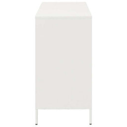 Berkfield Sideboard White 101.5X39X73.5 Cm Cold-Rolled Steel - thumbnail 6