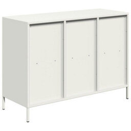 Berkfield Sideboard White 101.5X39X73.5 Cm Cold-Rolled Steel - thumbnail 7