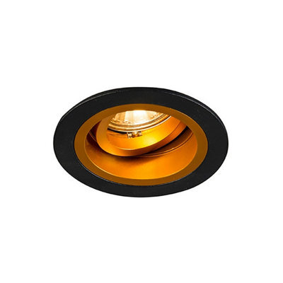Luminosa Lighting Luminosa Chuck Round Recessed Downlight, Gold, 1X Gu10