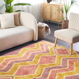Beliani Hand-Tufted Cotton Area Rug 140 X 200 Cm Multicolour Modern Abstract - thumbnail 2