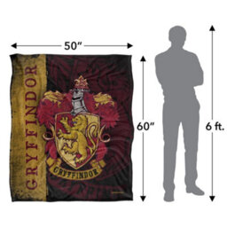Harry Potter Gryffindor Crest Blanket Multicoloured (One Size) - thumbnail 5