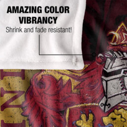 Harry Potter Gryffindor Crest Blanket Multicoloured (One Size) - thumbnail 4