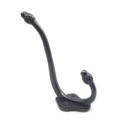 Oakcrafts - Antique Cast Iron Hat And Coat Hook Pineapple Tipped 115mm - Pack Of 4 - thumbnail 1