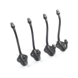 Oakcrafts - Antique Cast Iron Hat And Coat Hook Pineapple Tipped 115mm - Pack Of 4 - thumbnail 3