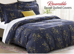 Ameha Printed Duvet Cover 3 Piece Set Star Light Design Reversible & Skin-Friendly King Size (230X220Cm) - thumbnail 1