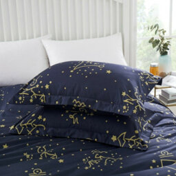 Ameha Printed Duvet Cover 3 Piece Set Star Light Design Reversible & Skin-Friendly King Size (230X220Cm) - thumbnail 5