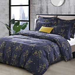 Ameha Printed Duvet Cover 3 Piece Set Star Light Design Reversible & Skin-Friendly King Size (230X220Cm) - thumbnail 6