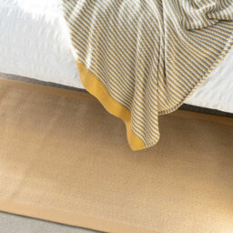 Loomed Natural Jute Beige Cotton Border Runner Rug 70X240Cm - thumbnail 2