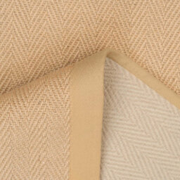 Loomed Natural Jute Beige Cotton Border Runner Rug 70X240Cm - thumbnail 5