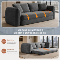 Grey Modular Chaise Sofa Set With Storage, Square Ottoman - thumbnail 4
