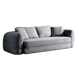 Grey Modular Chaise Sofa Set With Storage, Square Ottoman - thumbnail 1