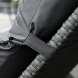 Outsunny Set Of 2 Lounger Cushions Only Deep Seat Patio Cushions Dark Grey - thumbnail 9