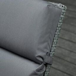Outsunny Set Of 2 Lounger Cushions Only Deep Seat Patio Cushions Dark Grey - thumbnail 7