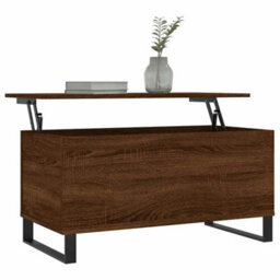 Berkfield Modern Coffee Table Brown Oak 90X44.5X45 Cm Engineered Wood - thumbnail 3