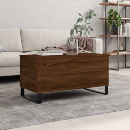 Berkfield Modern Coffee Table Brown Oak 90X44.5X45 Cm Engineered Wood - thumbnail 2