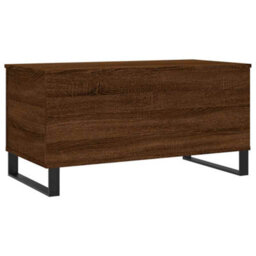 Berkfield Modern Coffee Table Brown Oak 90X44.5X45 Cm Engineered Wood - thumbnail 8