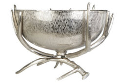 Orsina Antler Base Nickel Finsih Bowl, Centrepiece Bowl For Dining Table, Decorative Bowl For Stones, Jewels - thumbnail 1