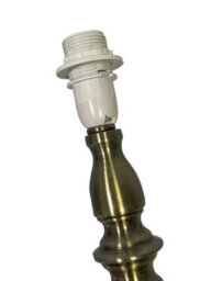 Pair Harvard Antique Brassed Touch Table Lamp With Cream Hexagon Shade And 4 Stage Dimmer Bulbs Not Included - thumbnail 6