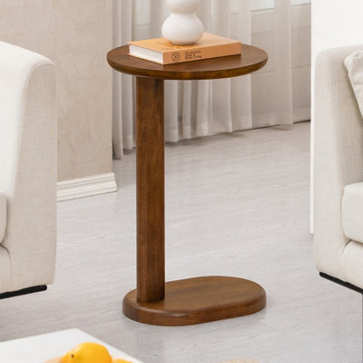 MH London Nora Side Table Solid Wood Living Room End Table Bedside Table Walnut Wooden Side Table - image 1