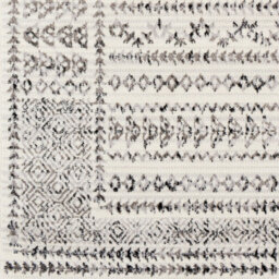 Livabliss Pisa-Geometric Grey Off-White Black Living Dining Bedroom Rug 140 X 200 Cm Easy Care, Non Shedding - thumbnail 7