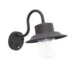 Luminosa Lighting Luminosa Chesham Outdoor Pir Wall Textured Black Paint, Glass Ip44, E27 - thumbnail 3